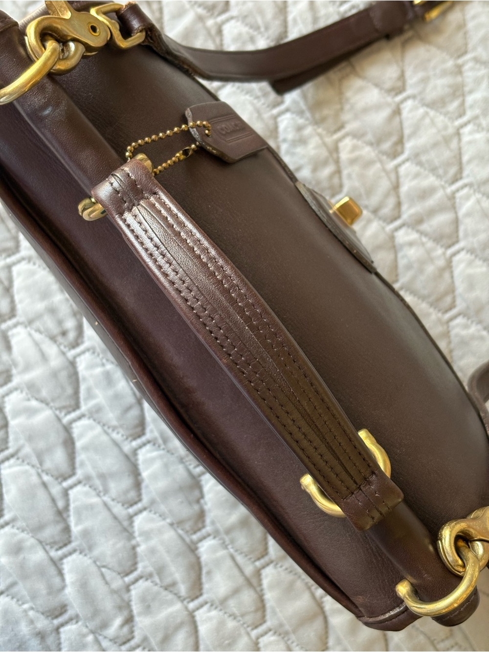 Vintage Coach Willis Mahogany Brown Leather Crossbody Satchel Crossbody - Picture 4 of 16